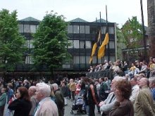 Drei Alemannia-Fahnen auf Halbmast, Quelle: RegioBLICK